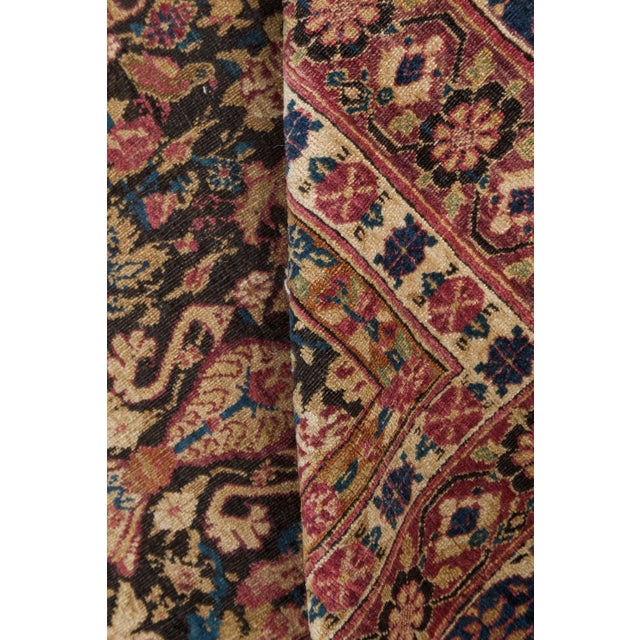 Persian Authentic Persian Kirman Botanic Pink, Blue, Beige Handmade Wool Carpet For Sale - Image 3 of 8
