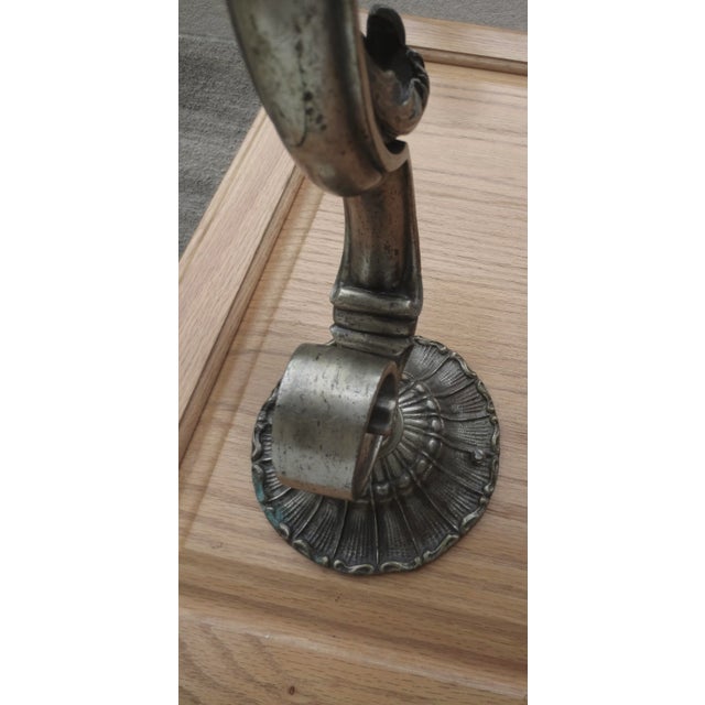 Greige French Zinc Candle Sconces Beaux Arts Style Vintage 50s'-Apair of 2 For Sale - Image 8 of 11