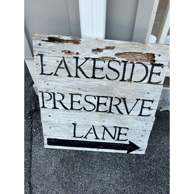 Wood 1920s Lakeside Authentic Wooden Wall Accent For Sale - Image 7 of 13