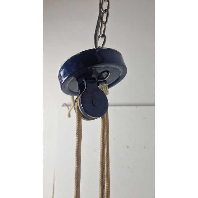 1970s Up-and-Down Chandelier Model Relemme in Metal Blu by Achille and Pier Giacomo Castiglioni for Flos, 1970s For Sale - Image 5 of 11