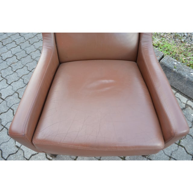 Maroon Leather Lounge Highback Chair by Rudolf Glatzel for Kill International, 1960s For Sale - Image 8 of 18