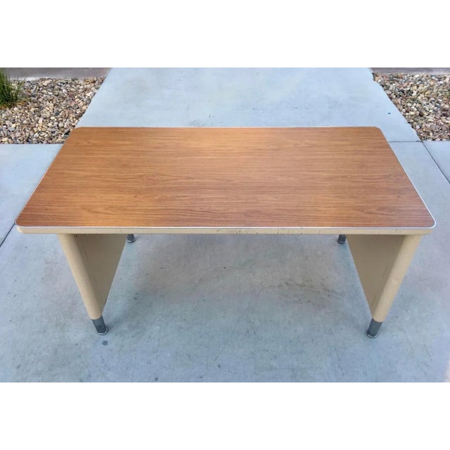 American Industrial Work Table Desk From Steelcase For Sale In Denver - Image 6 of 9
