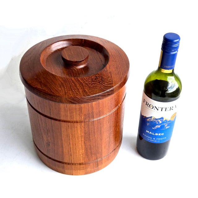 Wood 1970s Teak Wood Ice Bucket For Sale - Image 7 of 13
