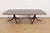Baker Furniture Style Georgian Banded Mahogany Double Pedestal Extension Dining Table, Newly Refinished For Sale - Image 13 of 13