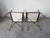 Vintage Alberto Orlandi Giacometti-Style Metal Armchairs With Black Leather Seats – Pair For Sale - Image 11 of 17