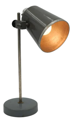 English Salvaged Laboratory School Table Adjustable Light 002, 1940s