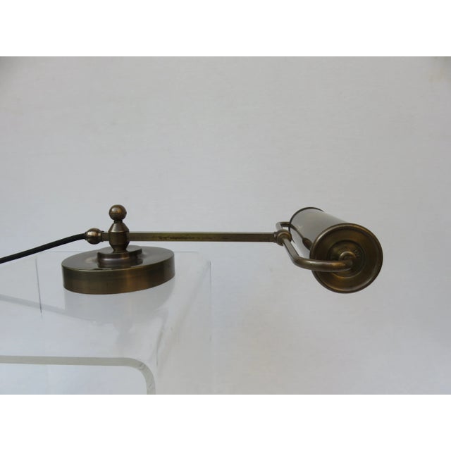 Brown Burnished Brass Art Deco Piano Lamp from Robert Pfäffle For Sale - Image 8 of 18