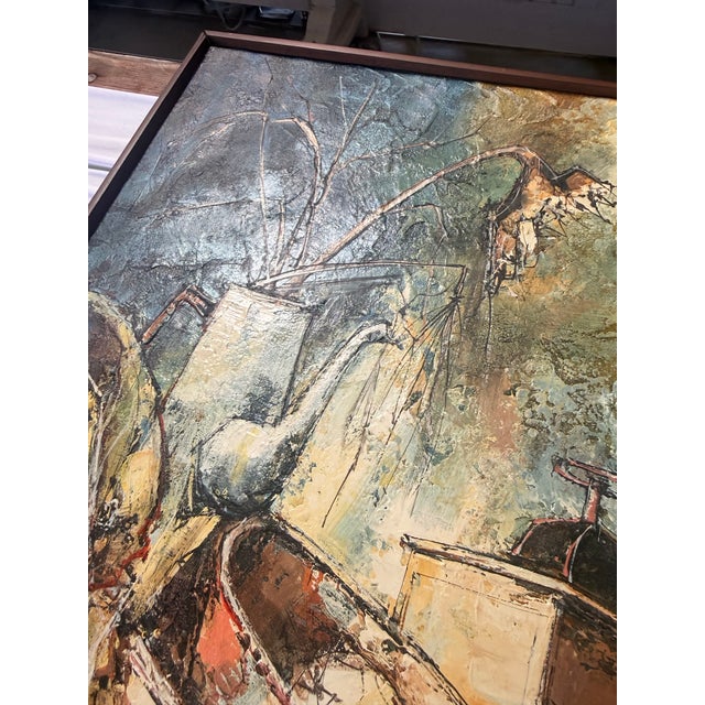 1980s Pierre Bertschi b.1941 Original Oil Painting Listed Artist For Sale - Image 4 of 5