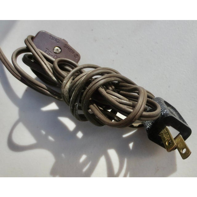 Ceramic Chines Black Porcelain Lamp Circa 1920s For Sale - Image 7 of 10