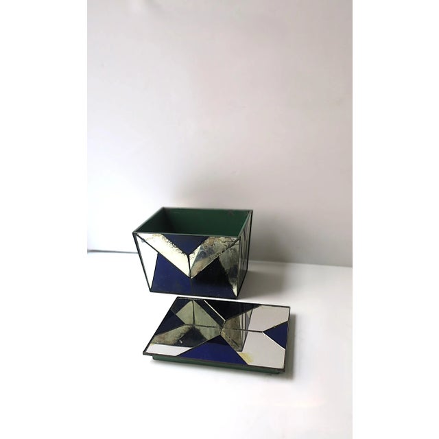 Art Deco Blue Glass Box For Sale - Image 12 of 12