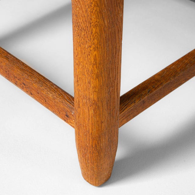 Wood 1970s French Brutalist Oak Dining Chairs In Original Patina - Set of 6 For Sale - Image 7 of 18