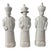 Qing Emperor White Porcelain Figures, 3 Generations For Sale
