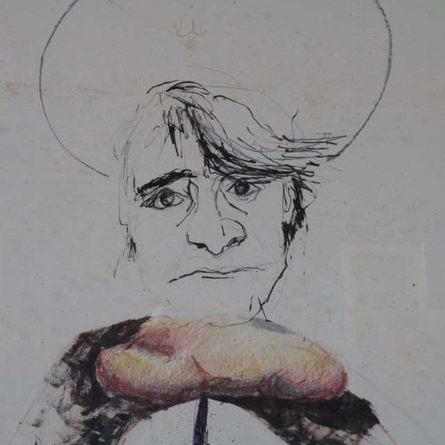 Large Belgian Artwork, 1970s For Sale - Image 4 of 11