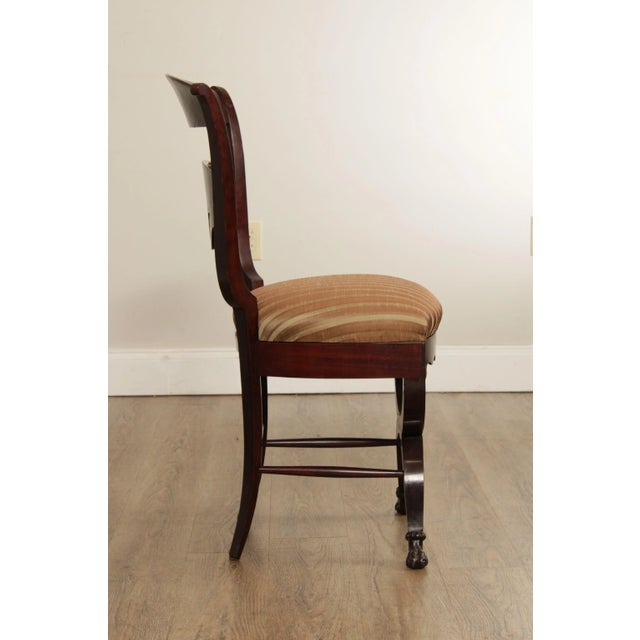 Early 19th Century Early 19th Century American American Classical Period Mahogany Side Music Chair For Sale - Image 5 of 13