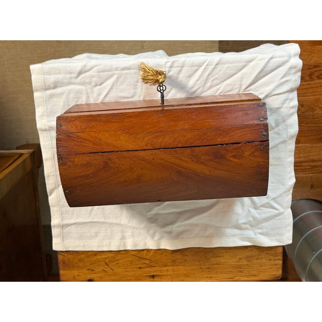 Wood Early 19th C. American Primitive Grain-Painted Dome-Top Box For Sale - Image 7 of 14
