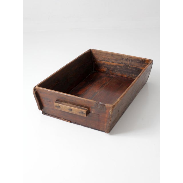 Antique Primitive Wood Dough Tray For Sale - Image 12 of 18