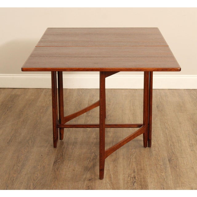 Kleppe M°belfabrik Danish Modern Walnut Drop Leaf Table For Sale - Image 12 of 12