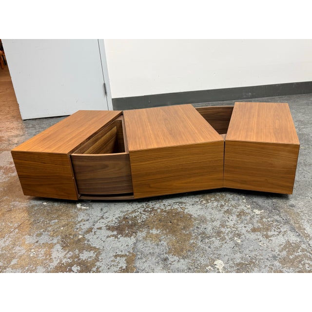 Vig Furniture Modrest Leslie Modern Walnut Coffee Table For Sale - Image 9 of 12