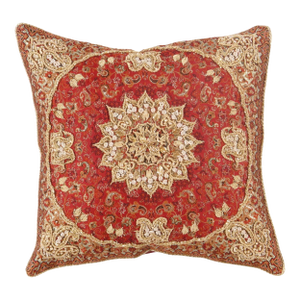 Pasargad DC Red Diamond Silk Termeh Pillow