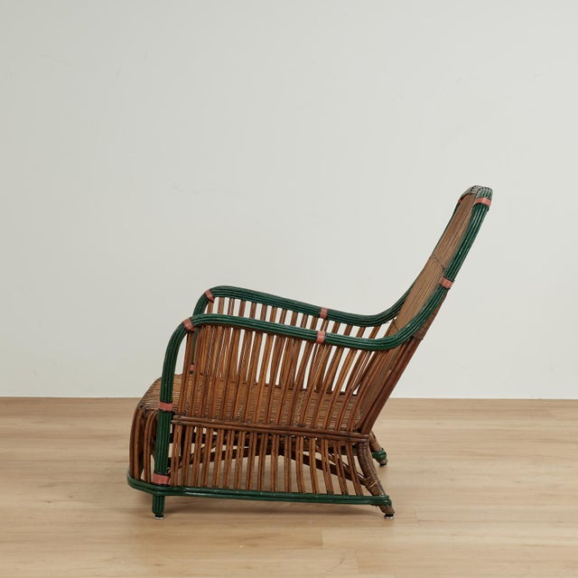 Four Piece Suite of Art Deco Rattan Porch Furniture For Sale - Image 18 of 18