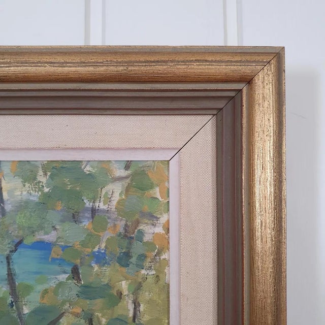 C. Åmell, River Landscape, 1948, Oil Painting on Panel, Framed For Sale - Image 18 of 18