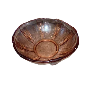 Vintage Pink Glass Tray from Hydrangea, 1970s