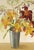 Mid-Century Modern Vintage Modernist Floral Still Life Painting of Tiger Lillies by Hugo Newman For Sale - Image 3 of 6