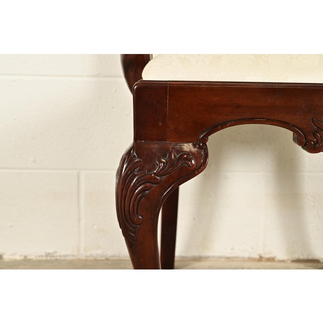 Drexel Heritage Chippendale Carved Mahogany Dining Chairs, Set of Six For Sale - Image 9 of 14