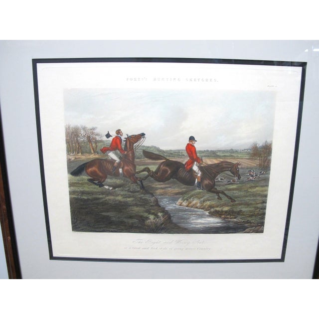 Antique hand-colored aquatint from Henry Thomas Alken’s series Fores's Hunting Sketches: The Right and Wrong Sort, or a...