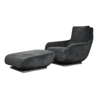 Set of Shaman Lounge Chair and Ottoman by Eric Jourdan for Ligne Roset, France, 2000s For Sale
