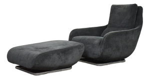 Set of Shaman Lounge Chair and Ottoman by Eric Jourdan for Ligne Roset, France, 2000s