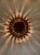 1950s Large Spanish Brutalist Backlit Gilt Sunburst Mirror or Ceiling Flush Mount For Sale - Image 11 of 13