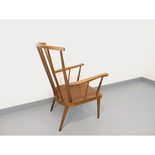 Vintage Baumann Wooden Armchair, 1960s For Sale - Image 4 of 16