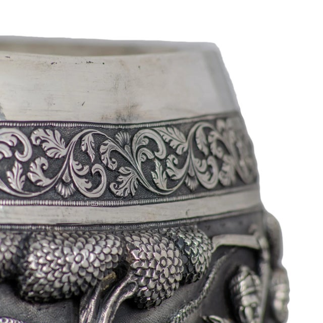 Indian Silver Repoussé Hunting Bowl, Lucknow, 19th Century For Sale - Image 11 of 12