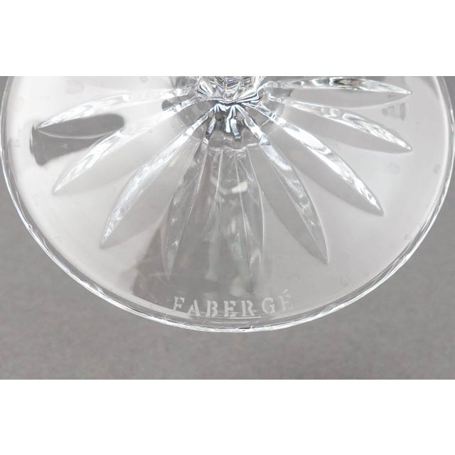 Blue Mid 20th Century Faberge Crystal Lausanne Multicolored Champagne Flute Glasses- Set of 5 For Sale - Image 8 of 9