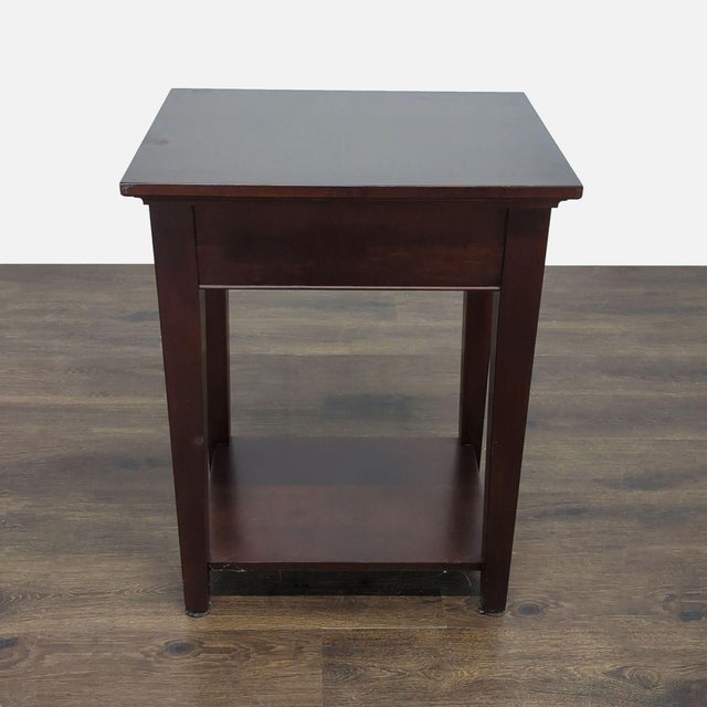 Transitional Pottery Barn One Drawer End Table With Shelf For Sale - Image 3 of 5