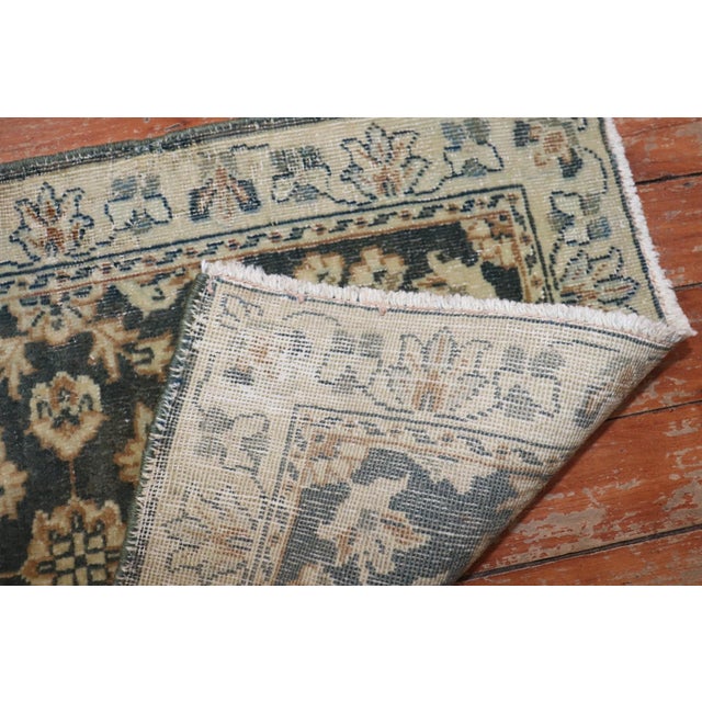 Dark Green Sarouk Mat rug no. j1760 For Sale - Image 4 of 4