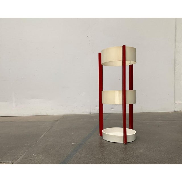 Mid-Century Space Age Metal and Wood Umbrella Stand, 1960s For Sale - Image 10 of 18