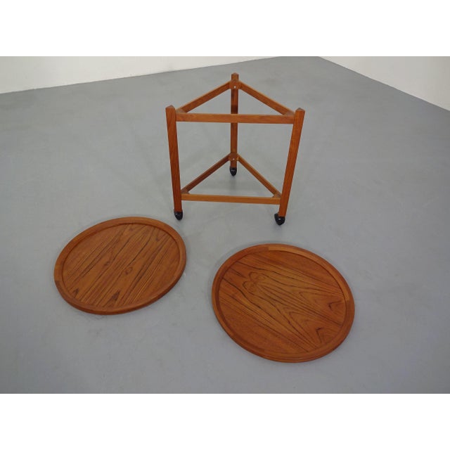 Vintage Teak Serving Trolley from Sika Møbler, Denmark, 1960s For Sale - Image 9 of 16