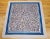Late 19th Century Vintage Hand Stitched and Hand Quilted Postage Stamp Quilt in Blue, Ivory, Red For Sale - Image 5 of 12