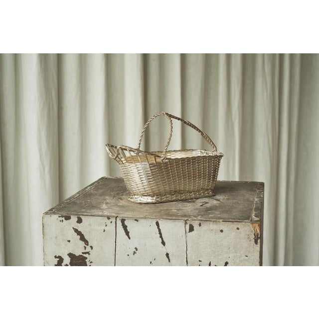 1940s Bottle Holder in Silvered Metal attributed to Lino Sabattini for Christofle, 1940s For Sale - Image 5 of 11