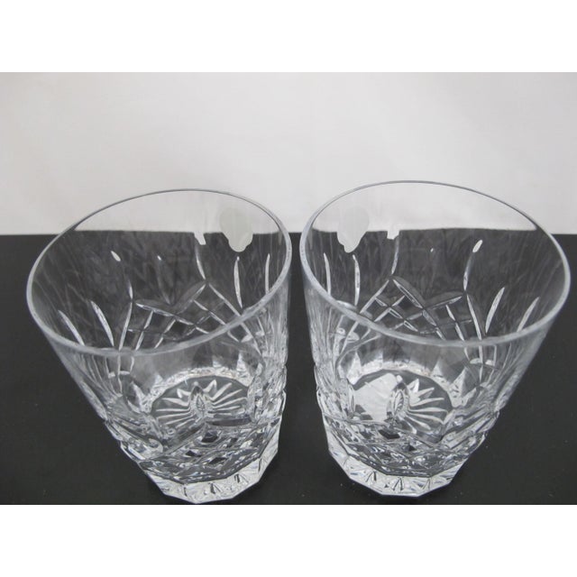 Hollywood Regency Waterford Crystal Lismore Double Old Fashioned Glass Set of 2 Unused in Box For Sale - Image 3 of 10
