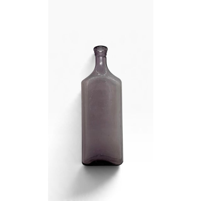 Antique Sun-Purple Amethyst Medicine Bottle Illinois Glass Company Diamond I 1915-1920s For Sale - Image 12 of 12