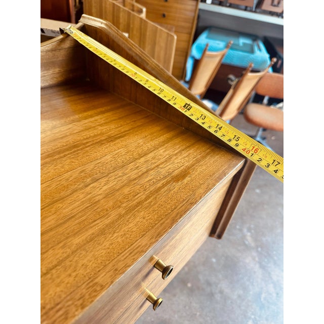 Mid-Century Adjustable Headboard With Integrated Nightstands For Sale - Image 10 of 11