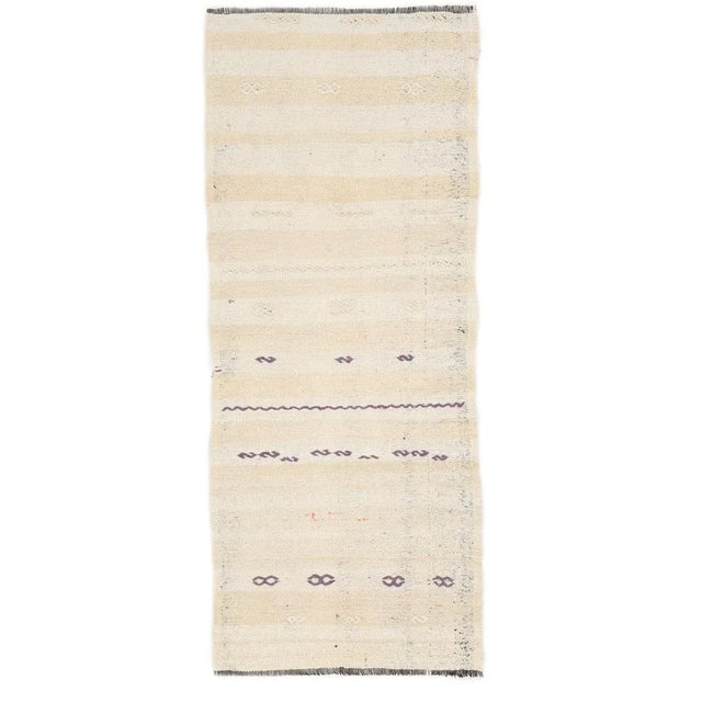 Textile Mid 20th Century Vintage Turkish Modern Kilim Runner For Sale - Image 7 of 7