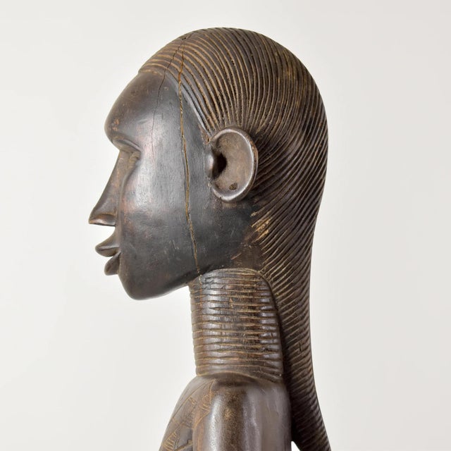 Dark Gray Early 20th Century Dan Female Figure On Custom Base For Sale - Image 8 of 15