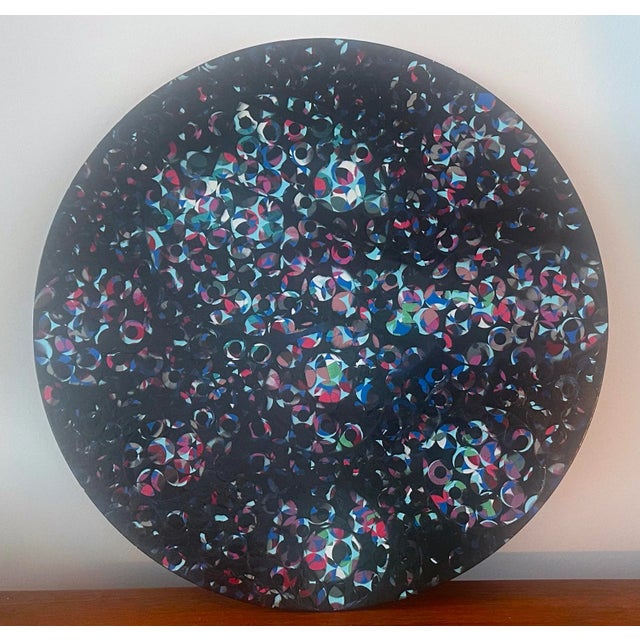 1980s Richard Bové Painting on XL Vinyl "Dance Il" Abstract Pop Art For Sale - Image 4 of 7