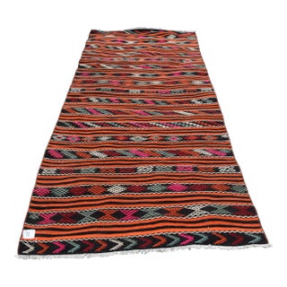 1970s Traditional Striped Large Kilim For Sale