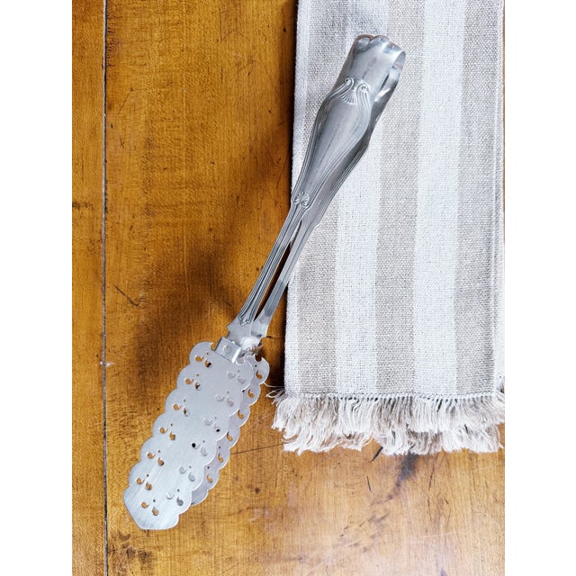 Antique Silver Plated Tiffany & Co Asparagus Serving Tongs For Sale In New York - Image 6 of 8