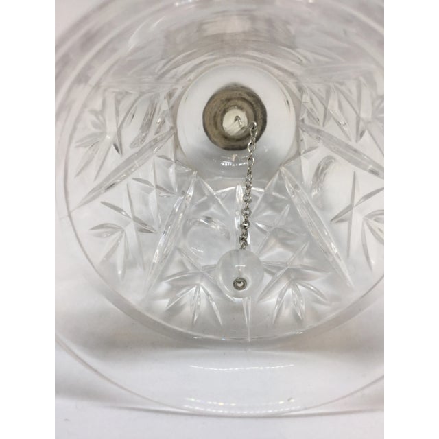 Metal Vintage Cut Crystal & Silver Plated Bell For Sale - Image 7 of 9